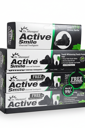 Active Smile Charcoal Toothpaste Free Bamboo Brush